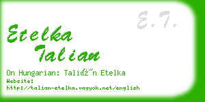 etelka talian business card